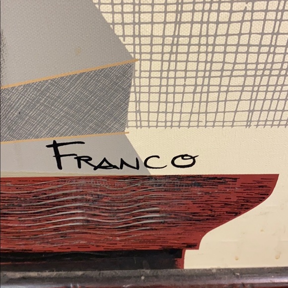 Franco Vintage Oil Painting - Picture 2 of 4